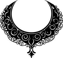 Necklace Silhouette Vector Set, Elegant Necklace Vector Art, Fashion Necklace Silhouette Design, Jewelry Necklace Outline Vector, Pendant Necklace Silhouette Pack, Stylish Necklace Vector Collection, 
