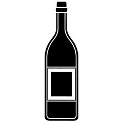 wine bottle vector illustration