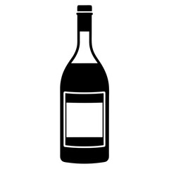 wine bottle isolated on white