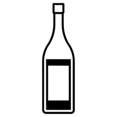 wine bottle isolated on white