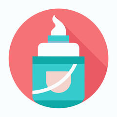 Anti-Age Cream Icon Vector | Generative AI & Linocut Silhouette Skincare Design