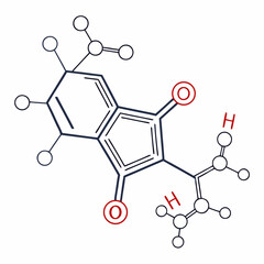 Collagen Molecule Outline Vector | Generative AI & Linocut Silhouette Design
