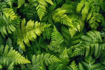 Flawless Visual of Detailed Green Fern Leaf Texture in Tropical Environment