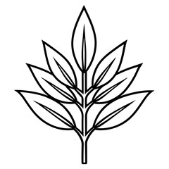 Natural Plant Icon Vector | Generative AI & Linocut Silhouette Design