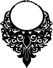 Necklace Silhouette Vector Set, Elegant Necklace Vector Art, Fashion Necklace Silhouette Design, Jewelry Necklace Outline Vector, Pendant Necklace Silhouette Pack, Stylish Necklace Vector Collection, 