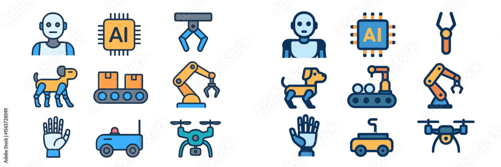 Aufkleber Innovative technologies showcasing artificial intelligence in various applications and forms