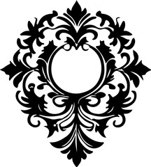 Floral Motif Vector Art, Frame Silhouette Vector Design, Elegant Floral Frame Art, Decorative Motif Silhouette Design, Vintage Floral Border Vector, Floral Outline Frame Art, Classic Floral Motif Vect