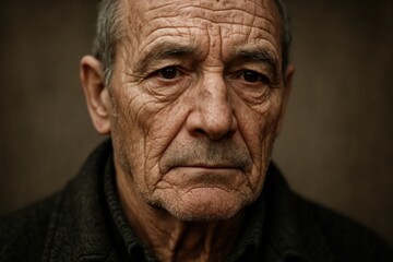 Obraz premium an old man with a mustache and a black jacket