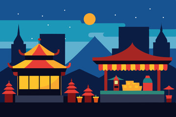 Fototapeta premium vector illustration of a castle