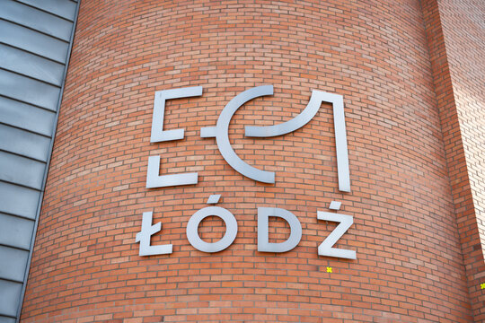 EC1 Science and Technology Center in Ł&oacute;dź logo sign. Centrum Nauki i Techniki education centre, located in the former heat power station on February 8, 2025 in Lodz, Poland.