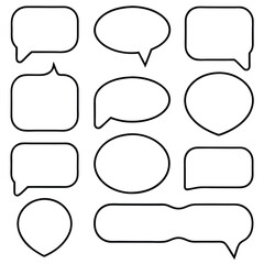 Fototapeta premium Collection of various speech bubbles
