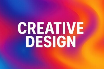 Fototapeta premium a colorful background with the words creative design on it