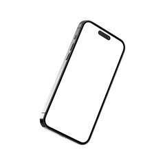 a realistic blank mock up phone on transparent background PNG