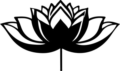 Water Lily Silhouette Vector Art, Water Lily Shadow Art Design, Water Lily Silhouette Illustration, Water Lily Floral Silhouette Vector, Water Lily Black Outline Vector, Water Lily Bloom Silhouette Ar