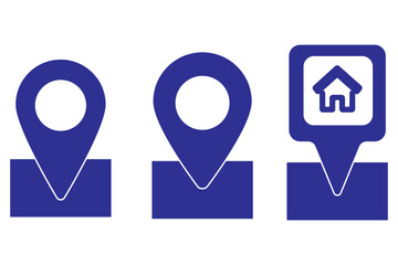 location icon, map pin icons in outline, black, and red styles. for maps, GPS, navigation apps, location markers, address indications, and geolocation interfaces 