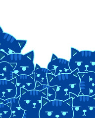 Obraz premium many blue cats