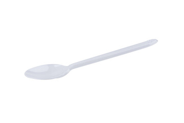 Recycled plastic spoon isolated on transparent background.
