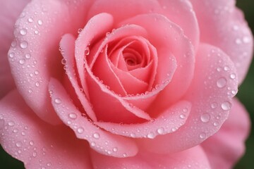 A pink rose with water droplets on it