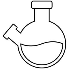 laboratory flask icon vector