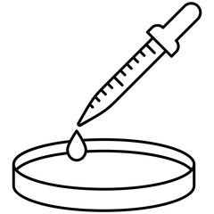 Pipette and petri dish chemistry experiment