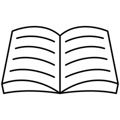 open book icon vector