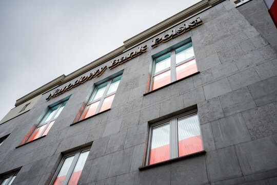 National Bank of Poland. NBP Narodowy Bank Polski, central bank of the Republic of Poland, responsible for monetary policy, currency issuance and financial on March 24, 2025 in Warsaw, Poland.