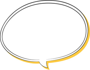 Speech bubbles. Hand drawn Icons. Comic speech bubbles on transparent background