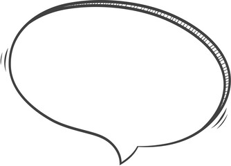 Speech bubbles. Hand drawn Icons. Comic speech bubbles on transparent background