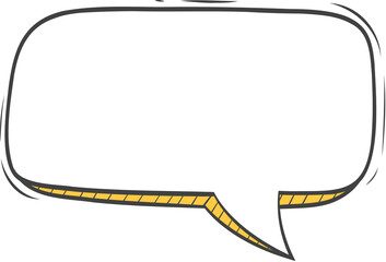 Speech bubbles. Hand drawn Icons. Comic speech bubbles on transparent background