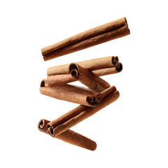 cinnamon stick floating on transparent background PNG
