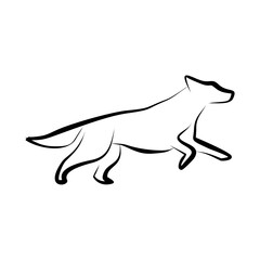 Elegant Line Art Dog Illustration Canine Vector Graphic