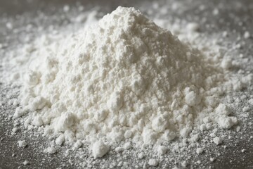 A pile of white powder sitting on top of a table