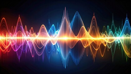 Abstract Colorful Audio Waveform Visualisation