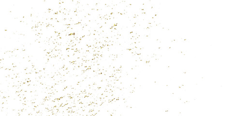 Abstract doted and confetti golden glitter and zigzag ribbon particles splatter on transparent background. Luxury golden glitter confetti that floats down falling bokeh celebration background.