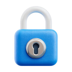 3d illustration of padlock on transparent background PNG
