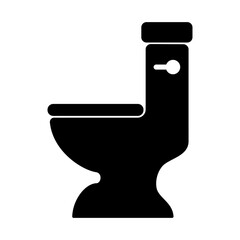 Flush toilet icon on white background.