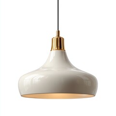 Modern pendant lamp with a sleek design and warm light.