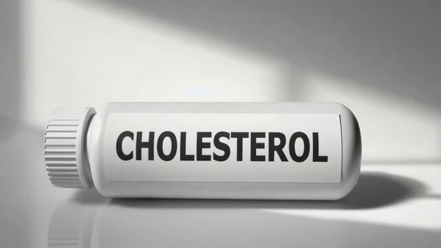 Bottle of cholesterol pills.