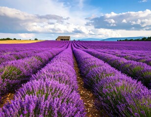 Vast Lavender Field In France