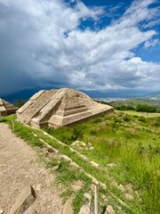 Ancient Ruin Site of Monte Alban in Oaxaca, Mexico