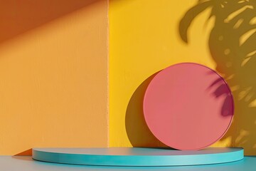 High Definition Visual of There is a Circular Object with a Colorful Background on the Wall