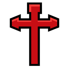 Fototapeta premium Cross vector for religious, Easter, and holy week digital design projects.