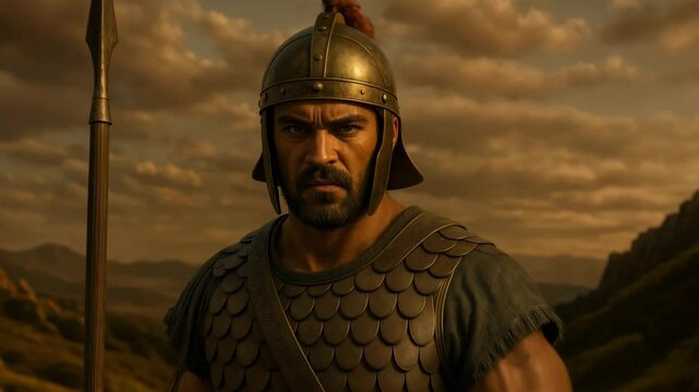 Ancient iberian Warrior Portrait Traditional Armor Historical