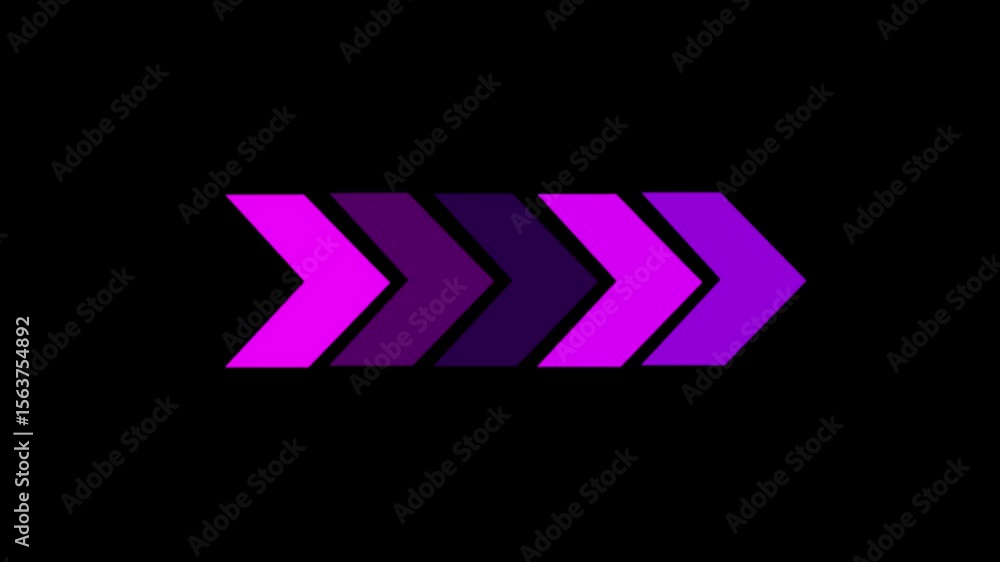 Poster Dynamic Arrow Progression Animation Vibrant Color Palette Abstract Design Directional Movement