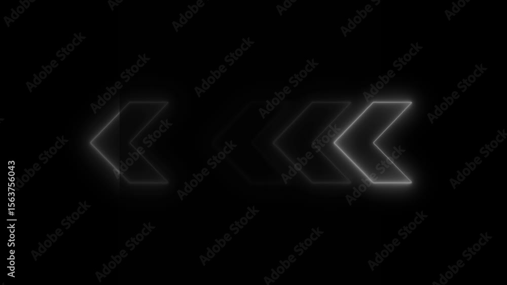 Poster glowing neon arrow animation directional symbol animated arrowhead graphic element navigation