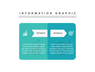 modern infigraphic with 2 step or option. can be used for business and web design