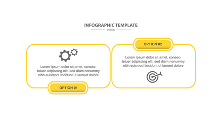 business plan concept with infographic 2 step or option layout. can be used for marketing and presentation