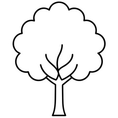 vector tree isolated on white