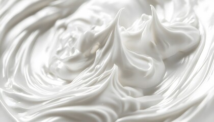 Smooth cream texture with swirls and peaks in close-up