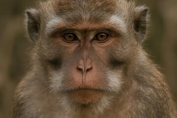Obraz premium A close up of a monkey's face looking at the camera
